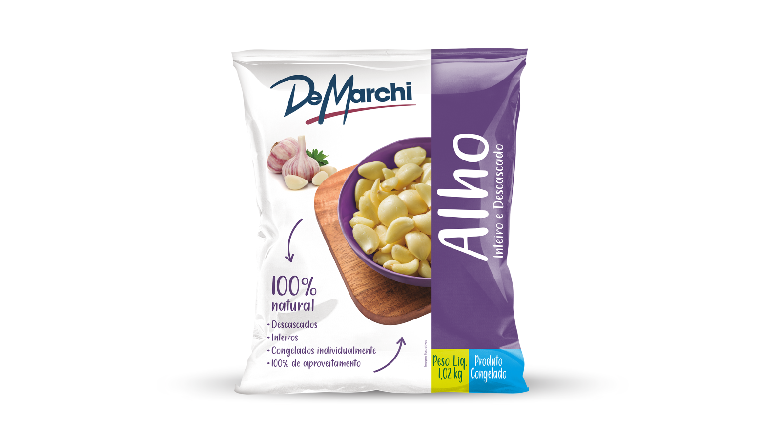 Alho Inteiro Descascado IQF  1KG