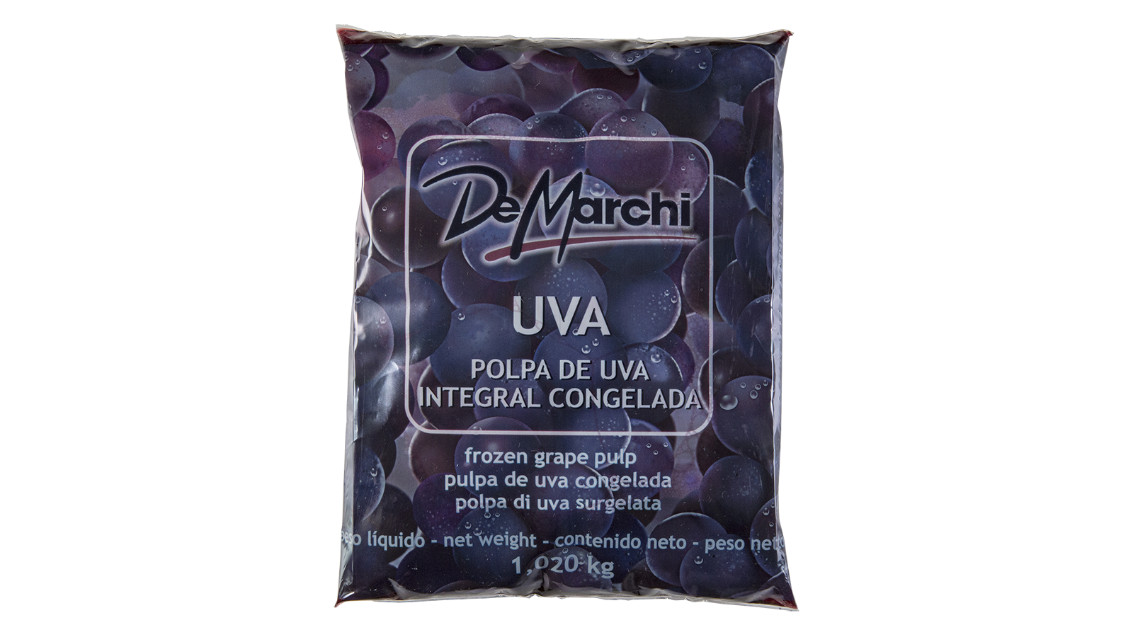 Polpa de Uva Integral Congelada 1,020KG - 6 UN