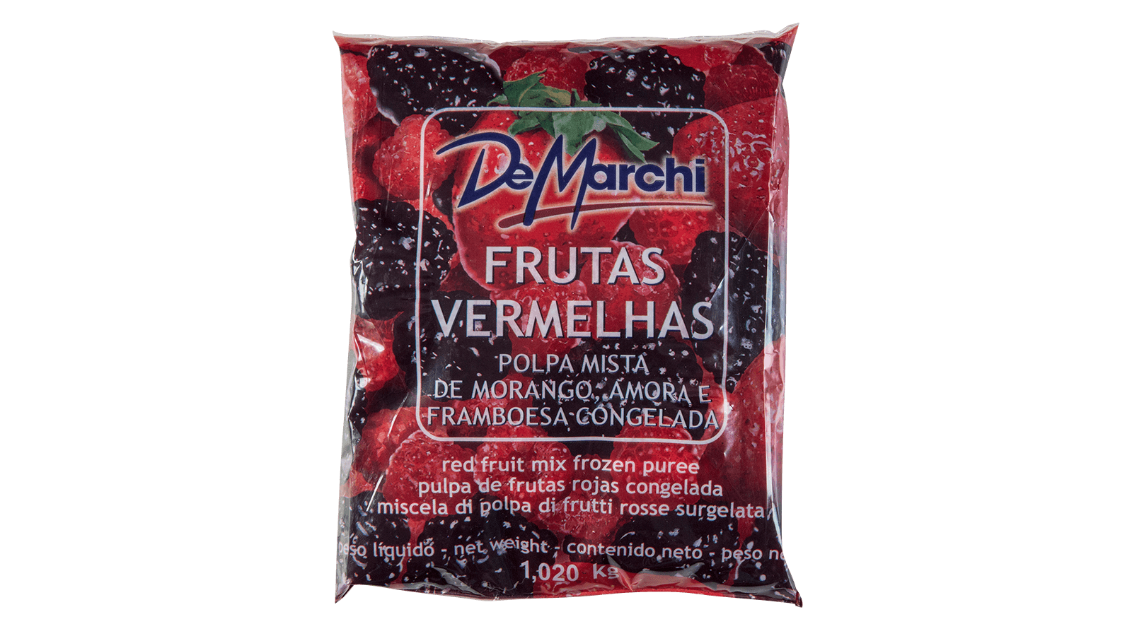 Polpa Mista de Frutas Vermelhas Congelada 1,020KG - 6 UN