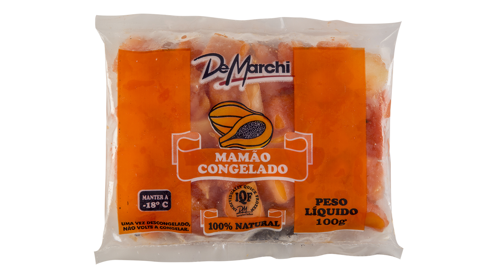 Mamão Congelado IQF 100 g