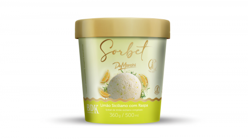 VERO SORBETTO LIMÃO SICILIANO 360G/500ML CX 4,32KG