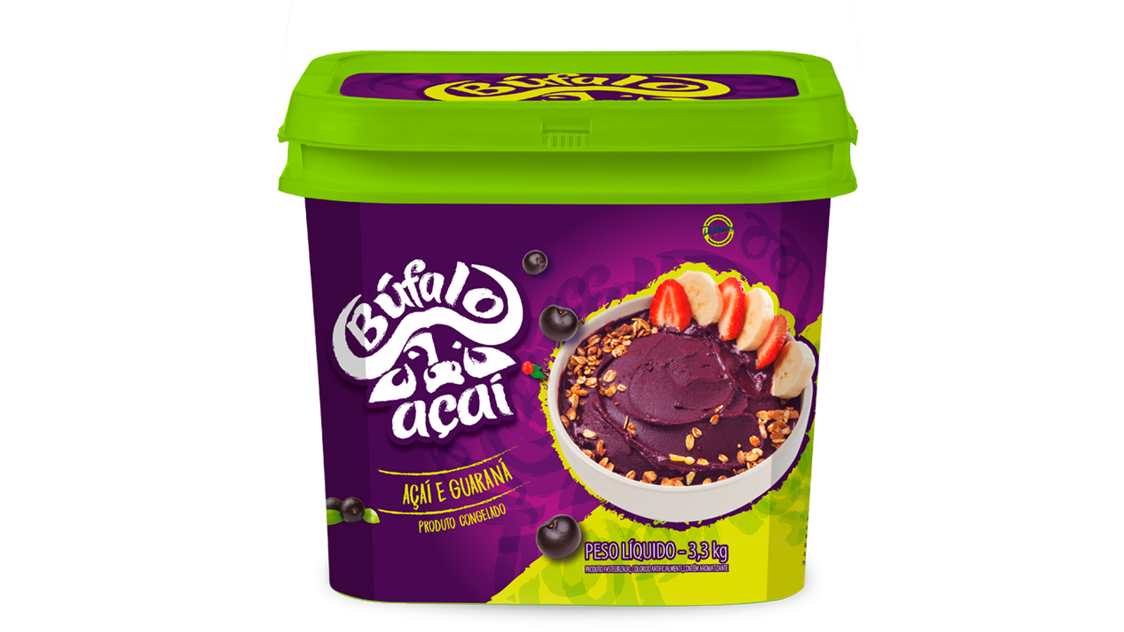 Açai Búfalo Congelado Balde 3,3kg