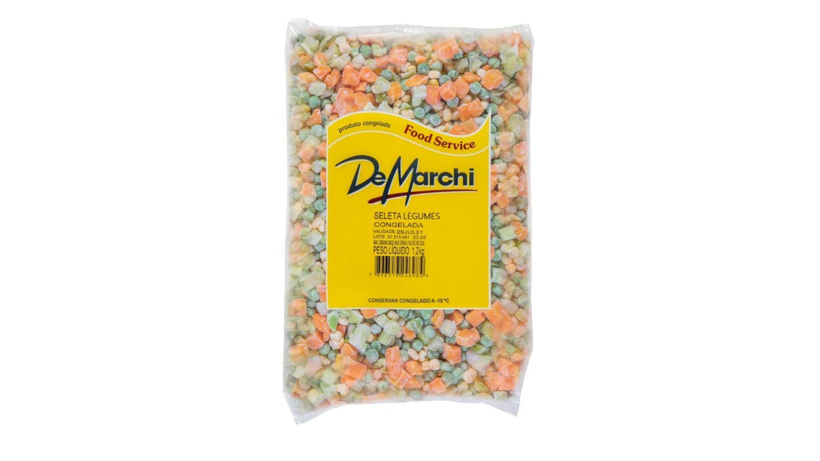 Seleta de Legumes Não Cozida Congelada IQF 1,020kg CX 10,2KG
