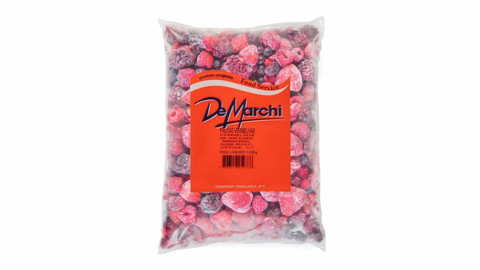 Frutas Vermelhas Congelada IQF 1,020 kg CX 10,20KG