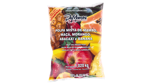 Polpa Mista de Frutas Congeladas 1,020KG - 6 UN