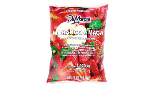 Polpa Mista de Morango e Maçã Congelado 1,020kg -  6 UN