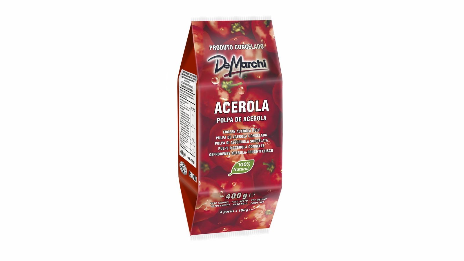 POLPA DE ACEROLA INTEGRAL CONGELADA 400G CX 6KG