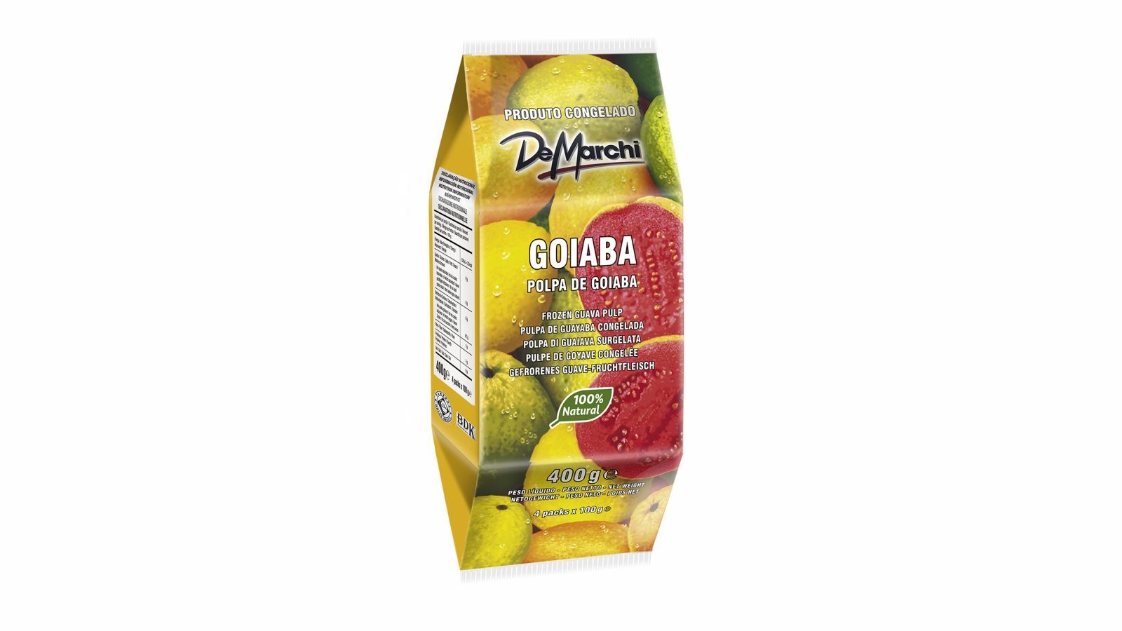 POLPA DE GOIABA INTEGRAL CONGELADA 400G CX 6KG