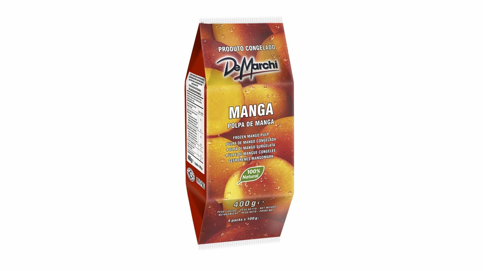 POLPA DE MANGA INTEGRAL CONGELADA 400G CX 6KG