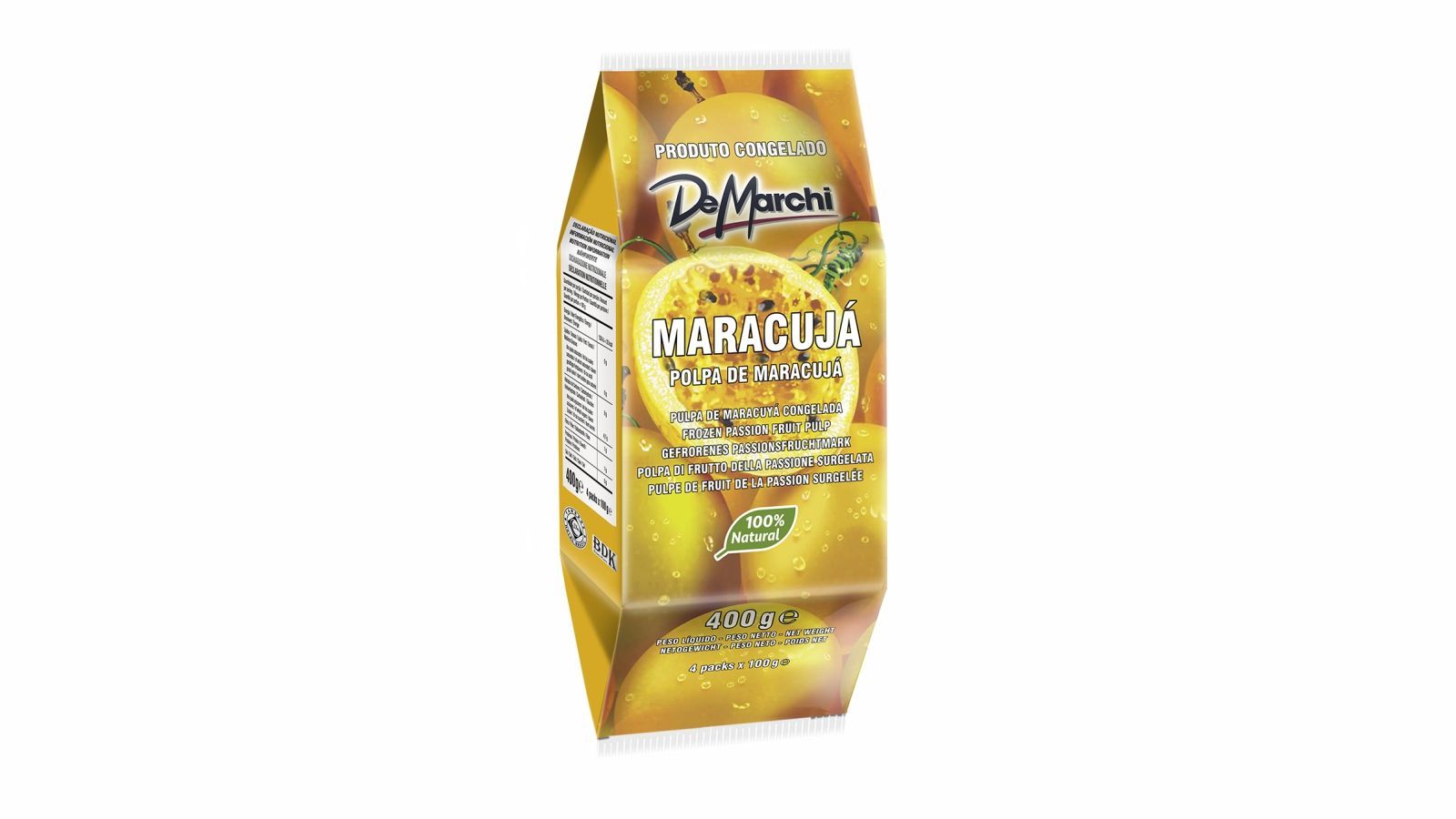 POLPA DE MARACUJA INTEGRAL CONGELADA 400G CX 6KG