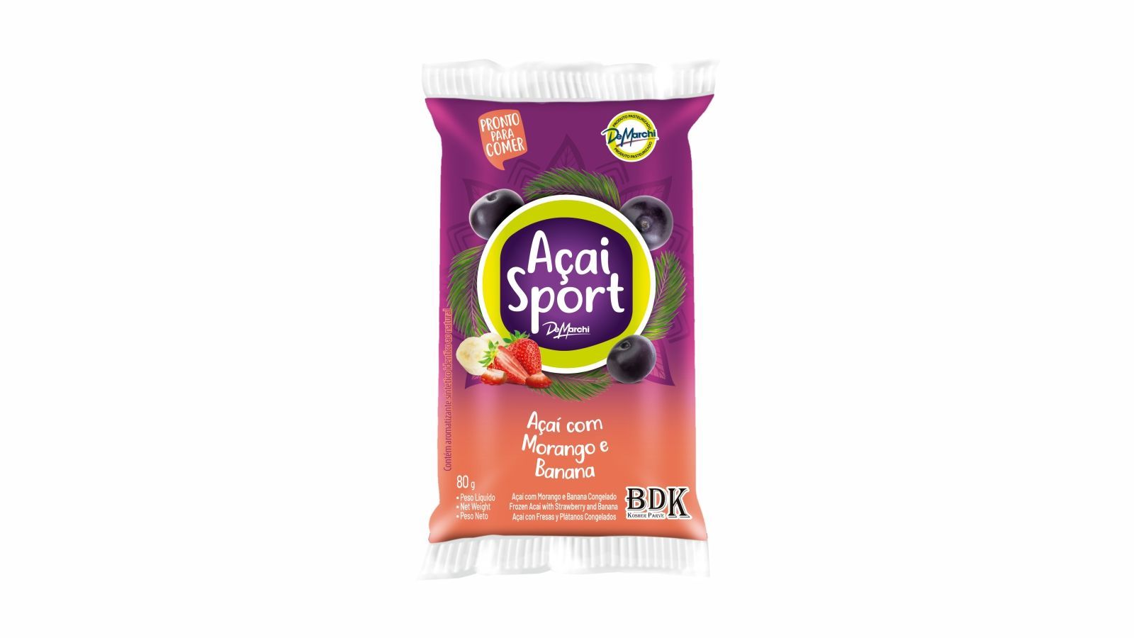 AÇAÍ SPORT COM FRUTAS  CONGELADO BARRA 80G CX 4,8KG