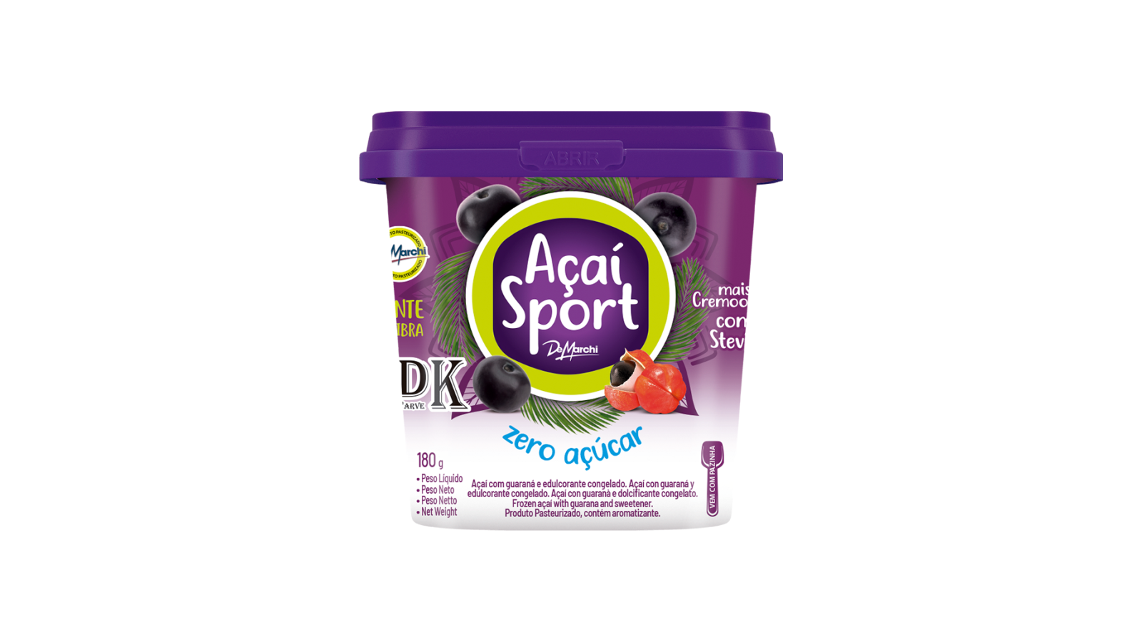 Açaí Tradicional Zero NG Congelado 180g CX 4,32 KG