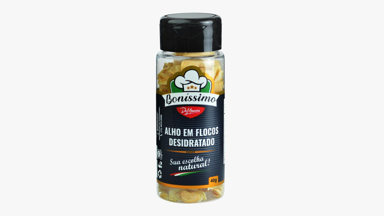 Alho Flocos Desidratado Bonissimo 40g CX 30UN 1,2kg