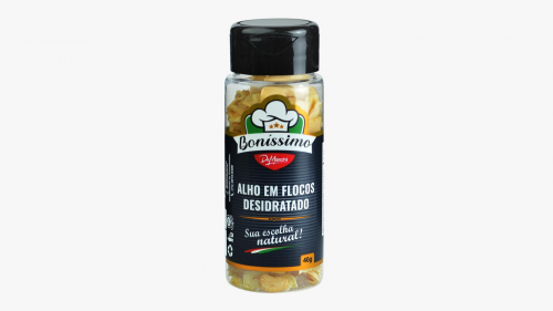 Alho Flocos Desidratado Bonissimo 40g CX 30UN 1,2kg