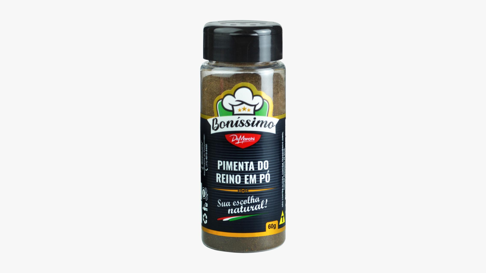 Pimenta do Reino em Pó Boníssimo 60g CX 30 UN 1,8 kg