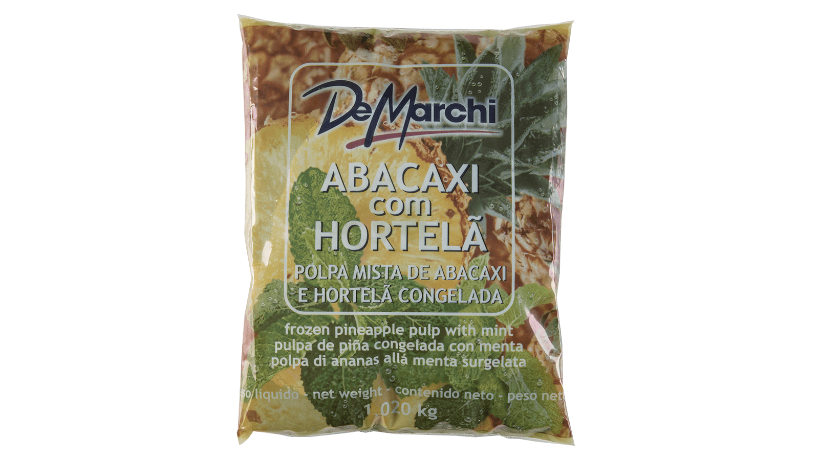 Polpa de Abacaxi com Hortelã Congelada 1,020KG - 6 UN