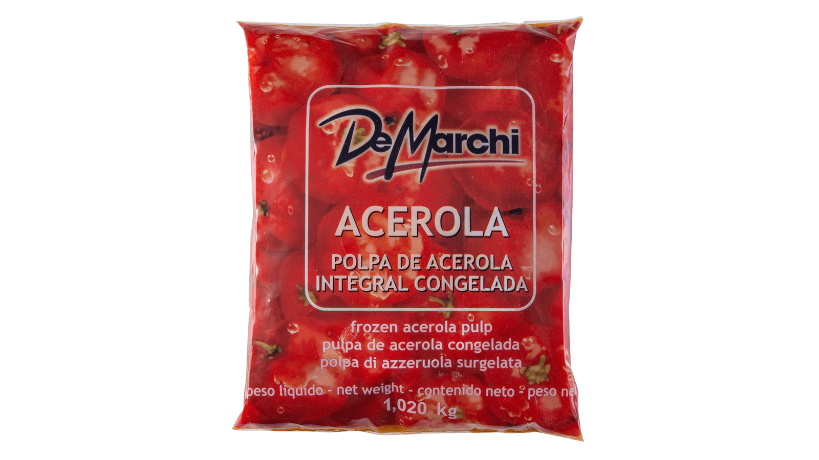 Polpa de Acerola Integral Congelada 1,020KG - 6 UN